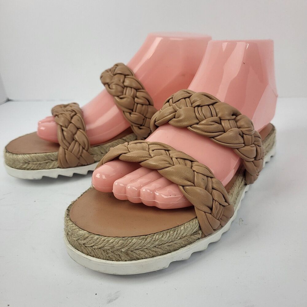 Marc Fisher Jaimee Espadrille Slide Sandal Leather